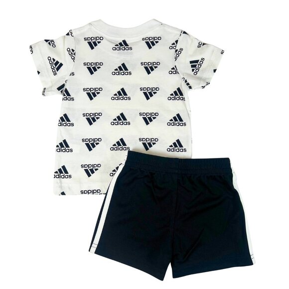 Adidas Baby Boys’ 2-Piece Outfit Set - Size 3M | Logo Tee & Shorts - Picture 2 of 6
